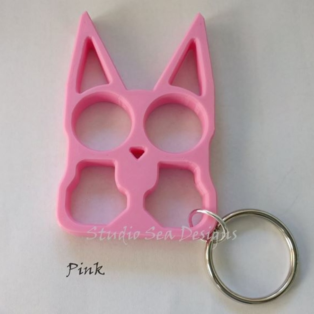 Defense Kitty Key Chain Key Ring-Choose Color